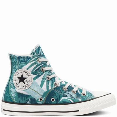 Férfi Converse Wild Florals Chuck Taylor All Star Magasszárú Cipő CO9204136 Bézs/Zöld